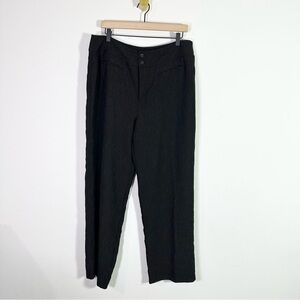 Chico's Black Tweed High Rise Straight Leg Trouser Pants